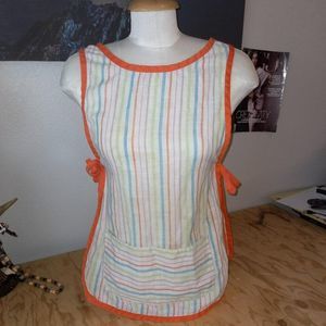 Double Sided Time Capsule store costume kitchen work apron vintage 1970s OSFM